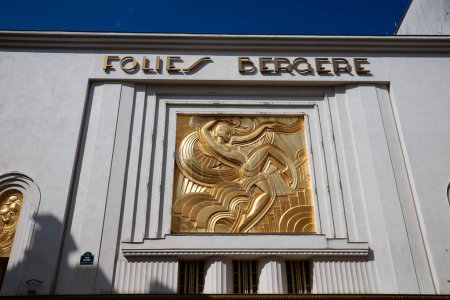 Photo for PARIS, FRANCE -April 19, 2023 - The Folies Bergeres is a musical theater located in the 9th district of the French capital. - Royalty Free Image