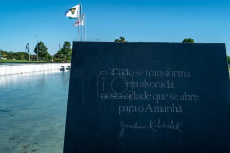 Foto de Brasilia, Brasil - 28 de febrero de 2022: Juscelino Kubitschek, JK Memorial. - Imagen libre de derechos