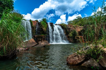 Photo for Waterfall in Brazil Cachoeira do Arrojado em Cristalina Goias. - Royalty Free Image
