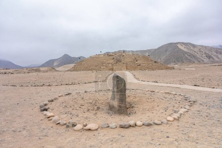 Photo for Sacred City of Caral-Supe archaeological site in Peru. - Royalty Free Image