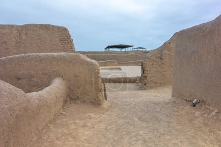 Archäologische Stätte der heiligen Stadt Caral-Supe in Peru. 