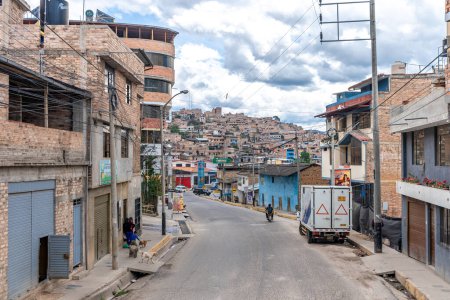 Photo for Peru - September 19, 2022: street of the Peruvian countryside in South America. - Royalty Free Image