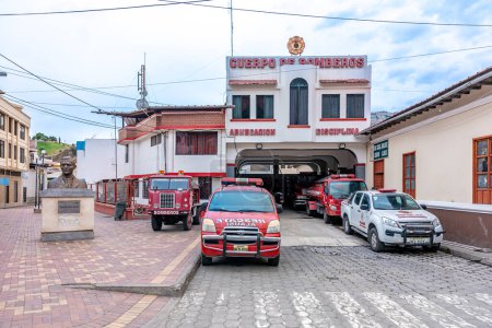 Photo for Alausi, Ecuador - September 24, 2022: fire department. - Royalty Free Image