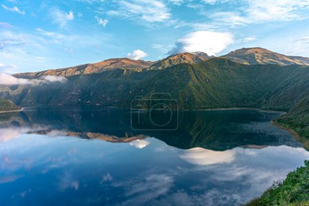 Photo for Cuicocha crater lake at the foot of Cotacachi Volcano in the Ecuadorian Andes. - Royalty Free Image