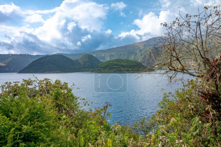Photo for Cuicocha crater lake at the foot of Cotacachi Volcano in the Ecuadorian Andes. - Royalty Free Image