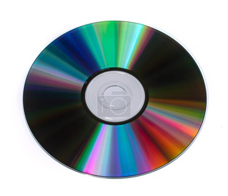 Foto de Espectro de luz reflectante de disco compacto aislado en blanco - Imagen libre de derechos