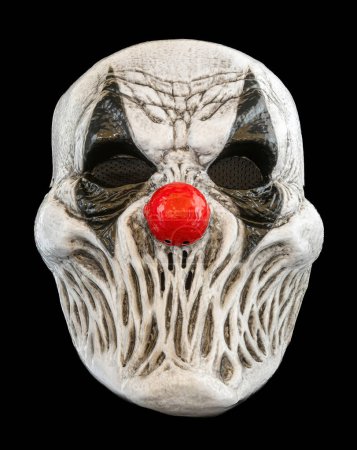 Téléchargez les photos : Masque de clown silencieux isolé sur noir - en image libre de droit