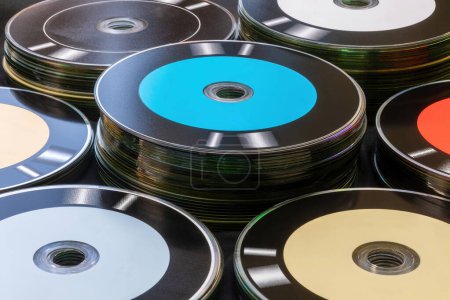 Photo for Piles of Colorful Vintage Mini LP-style CDs - Royalty Free Image