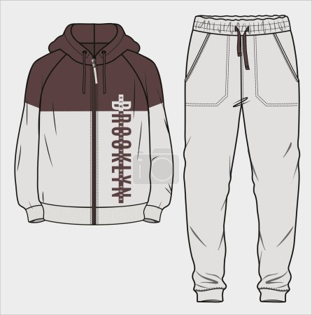 JOGGER AND SWEAT SHIRT SET FOR MEN AND TEEN BOYS IN EDITABLE VECTOR FILE