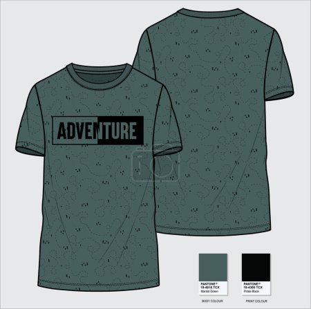 Illustration for ALL OVER PRINTED TEES FOR MEN AND BOYS - Royalty Free Image