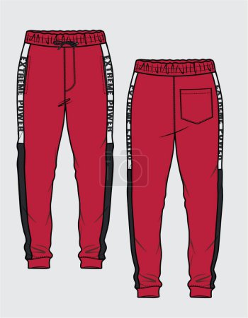 Illustration for MENS AND TEEN BOY JOGGERS - Royalty Free Image