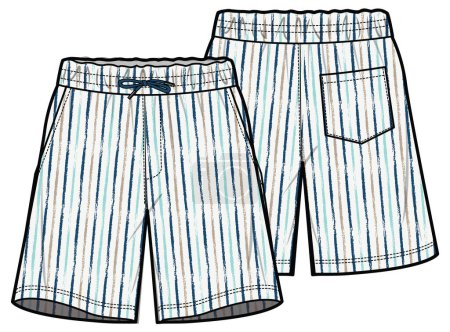 Illustration for SHORTS FOR TEENS AND MEN - Royalty Free Image