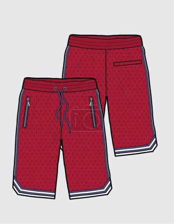 Illustration for MESH SPORTY SHORTS FOR BOYS - Royalty Free Image