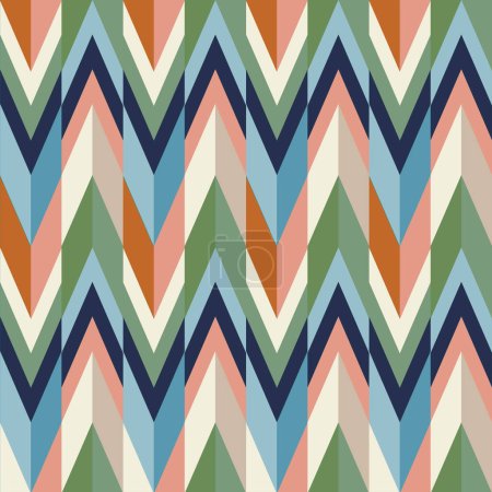 Illustration for GEOMETRIC RETRO AFRICAN SEAMLESS PATTERN - Royalty Free Image