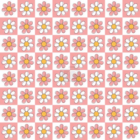 Illustration for FLORAL SEAMLESS RETRO PATTERN IN EDITABLE VECTOR FILE - Royalty Free Image