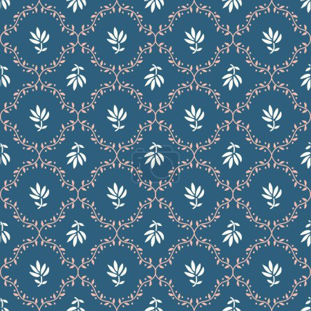 GEOMETRIC FLORAL SEAMLESS PATTERN IN EDITABLE VECTOR FILE