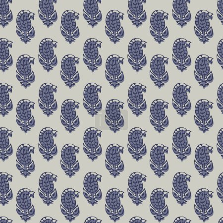 Illustration for PAISLEY SEAMLESS PATTERN IN EDITABLE VECTOR FILE - Royalty Free Image