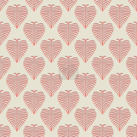 Illustration for LEAF SEAMLESS PATTERN IN EDITABLE VECTOR FILE - Royalty Free Image