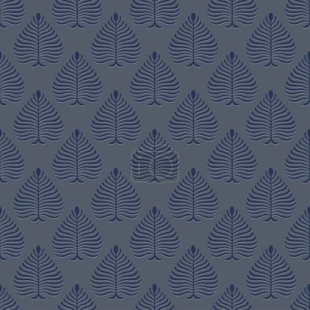 Illustration for LEAF SEAMLESS PATTERN IN EDITABLE VECTOR FILE - Royalty Free Image