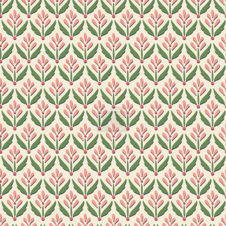 Illustration for SPRING SEAMLESS PATTERN IN EDITABLE VECTOR FILE - Royalty Free Image