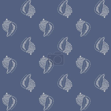 Illustration for SEA SHELL SEAMLESS PATTERN IN VECTOR FILE - Royalty Free Image
