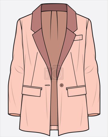 Illustration for SUIT BLAZER FOR WOMEN AND GIRLS WEAR VECTOR - Royalty Free Image