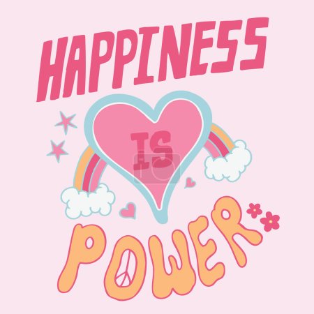 HAPPINESS IS POWER VECTOR GRAPHIC