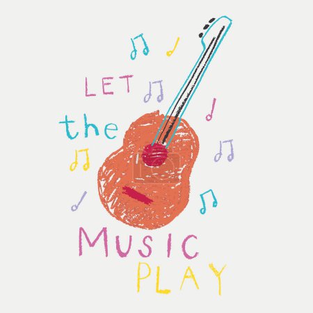 Illustration for MUSICAL INSTRUMENT GRAPHIC FOR BOYS - Royalty Free Image