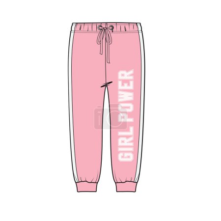 Illustration for TEENS AND GIRLS JOGGERS - Royalty Free Image