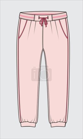 Illustration for TEENS AND GIRLS JOGGERS - Royalty Free Image