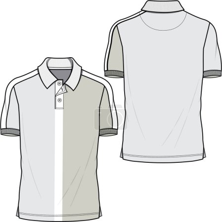 Téléchargez les illustrations : Hommes manches courtes polo tee-shirts mode - en licence libre de droit