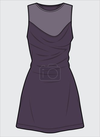 Illustration for Dress for women and teen girls in editable vector file - Royalty Free Image