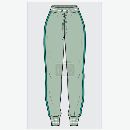 Illustration for Modern female clothes, colorful illustration of female pants - Royalty Free Image