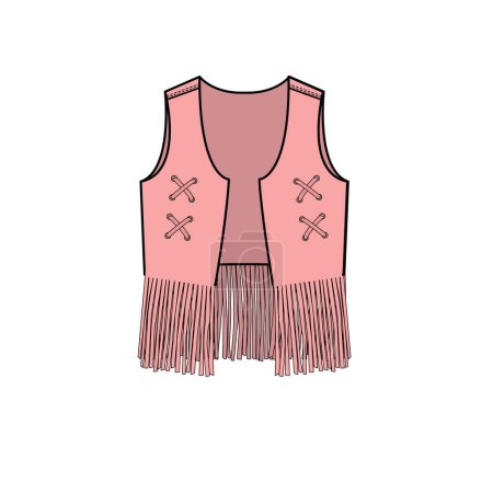 Illustration for FASHION WEAR VEST FOR GIRLS AND TEENS - Royalty Free Image