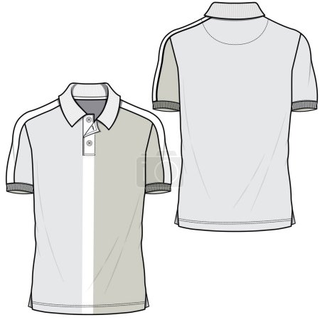 Téléchargez les illustrations : Hommes manches courtes polo tee-shirts mode - en licence libre de droit
