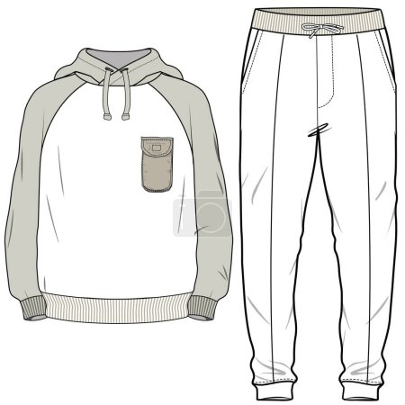 Ilustración de Ilustración vectorial de un conjunto de ropa deportiva - Imagen libre de derechos