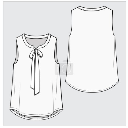 Illustration for Vector illustration of stylish female blouse - Royalty Free Image