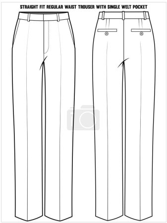 Illustration for Vector illustration of womens pants - Royalty Free Image