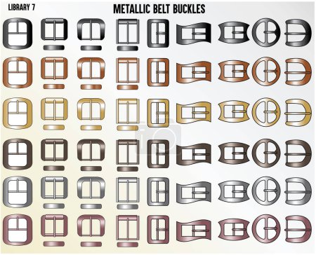 Illustration for Metal buckles for garments accessories - Royalty Free Image