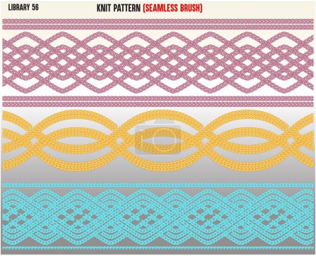 Illustration for Seamless detailed knit pattern brush - Royalty Free Image
