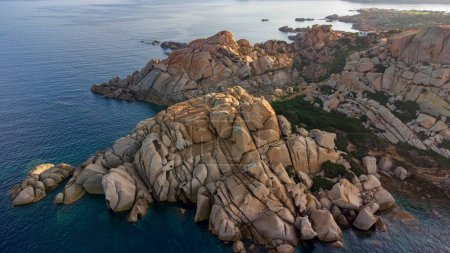 Photo for Famous capo testa amazing granite rock formations in sardinia - Royalty Free Image