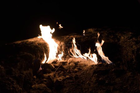 Photo for Magic eternal fire in yanartas olympos turkey - Royalty Free Image