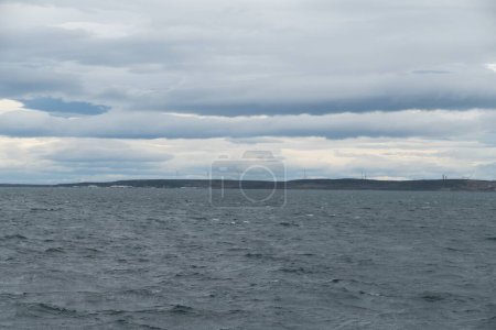 windy sailing in patagonia sea in magallanes