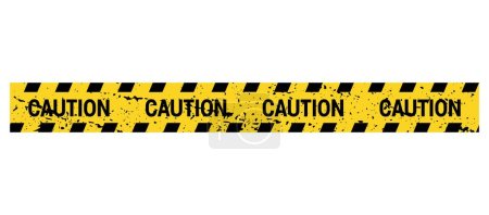 Illustration for Police line do not cross. Barrier tape. Crime scene border. Safety type.  Accident restriction line. Isolated on white background. Vector  illustration - Royalty Free Image