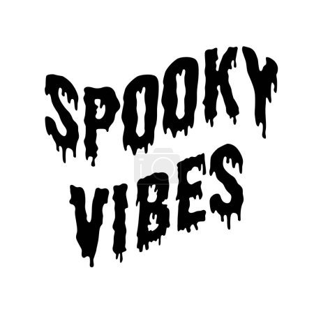 Illustration for Spooky vibes t shirt design. Halloween Decor - Royalty Free Image