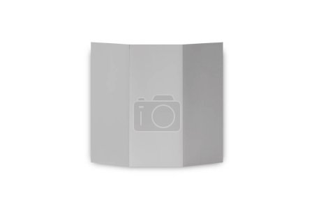 Téléchargez les photos : Rendu 3d d'un triple papier blanc isolé en arrière-plan blanc - en image libre de droit