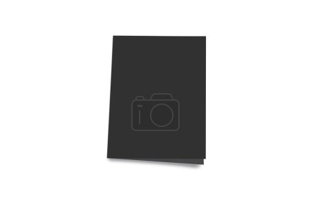Téléchargez les photos : Carte d'invitation noire isolée sur fond blanc - en image libre de droit