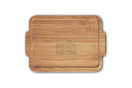 Photo for Wooden cutting board on white background - Royalty Free Image
