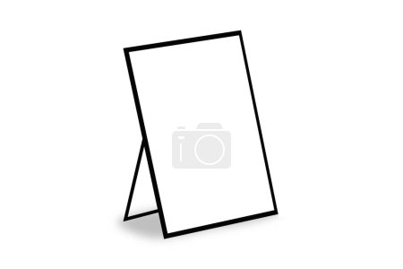 Photo for Blank photo frame on a white background, 3d rendering - Royalty Free Image