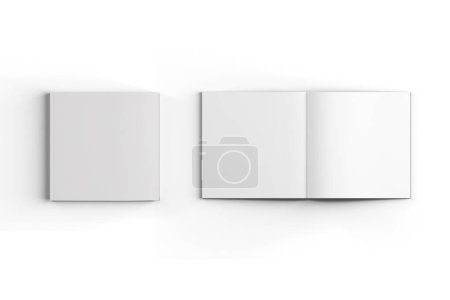 Photo for 3d rendering of square magazine on white background - Royalty Free Image